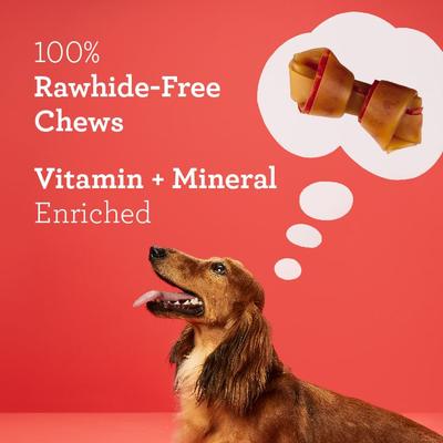Show full view: DreamBone Real Peanut Butter Rawhide Free Dog Chew Bones, Mini, 80 count slide 6 of 11