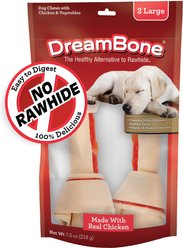 DreamBone Rawhide-Free Real Chicken Large Dog Bone, 2 count