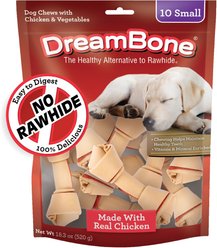 DreamBone Small Chicken Chew Bone Dog Treats, 10 count