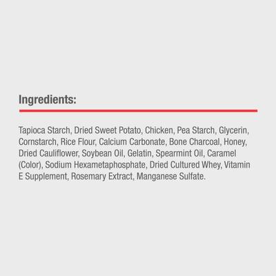 Show full view: DreamBone Triple Action Dental Sticks with Charcoal Spearmint Flavor Rawhide Free Dog Chews, Small, 18 count slide 10 of 13