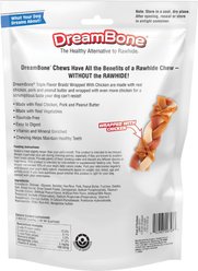 DreamBone Triple Flavor Braidz Wrapped with Chicken Pork & Peanut Butter Rawhide Free Dog Chews, 5 count slide 2 of 9