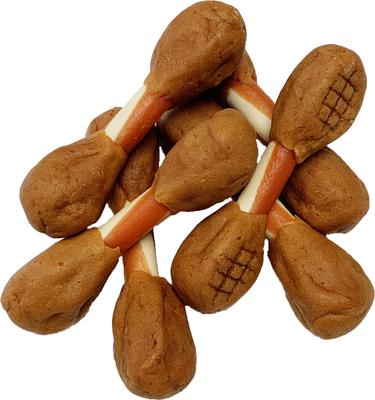 Show full view: DreamBone Triple Flavor Dumbbells Real Chicken, Beef & Pork Rawhide Free Dog Chews, 10 count slide 4 of 11