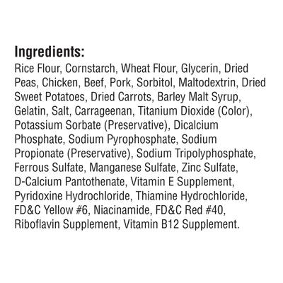 Show full view: DreamBone Triple Flavor Dumbbells Real Chicken, Beef & Pork Rawhide Free Dog Chews, 10 count slide 6 of 11