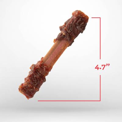 Show full view: DreamBone Triple Flavor Layered Sticks Real Chicken, Pork & Peanut Butter Rawhide Free Dog Chews, 8 count slide 8 of 11