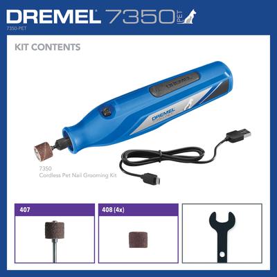 Show full view: Dremel 7350-PT Cordless Dog & Cat Rotary Nail Grinder Kit slide 5 of 10