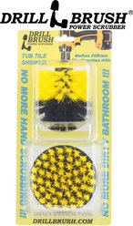 Drillbrush Power Scrubber 2-Piece Pet Hair Removal Kit, Medium Bristle Drill Brush