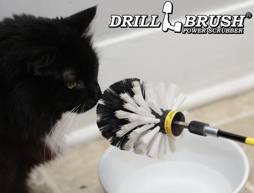 Show full view: Drillbrush Power Scrubber 3-Piece Pet Hair Remover Brush Kit & Long Reach Extension, Soft Bristle Drill Brush slide 6 of 8