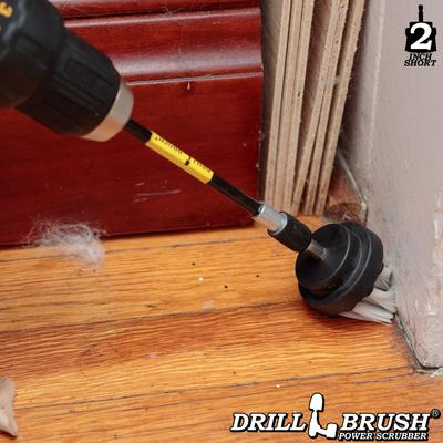 Show full view: Drillbrush Power Scrubber 3-Piece Pet Hair Remover Brush Kit & Long Reach Extension, Soft Bristle Drill Brush slide 7 of 8