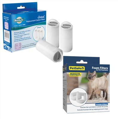 Show full view: Drinkwell Foam Replacement Filters, 2 count + 360 Fountain Carbon Replacement Filters, 3 count slide 1 of 9