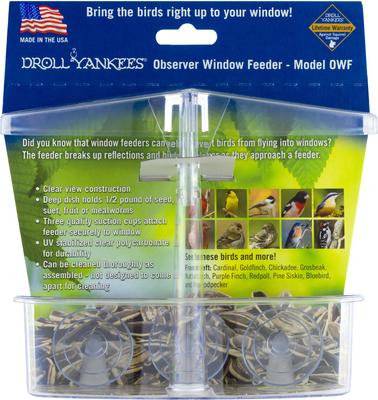 Show full view: Droll Yankees Observer Window Bird Feeder, 7-in slide 2 of 7