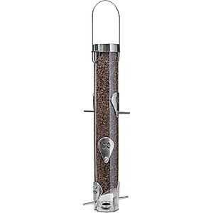 Droll Yankees Ring Pull Advantage Nyjer Seed Finch Bird Feeder, 16-in