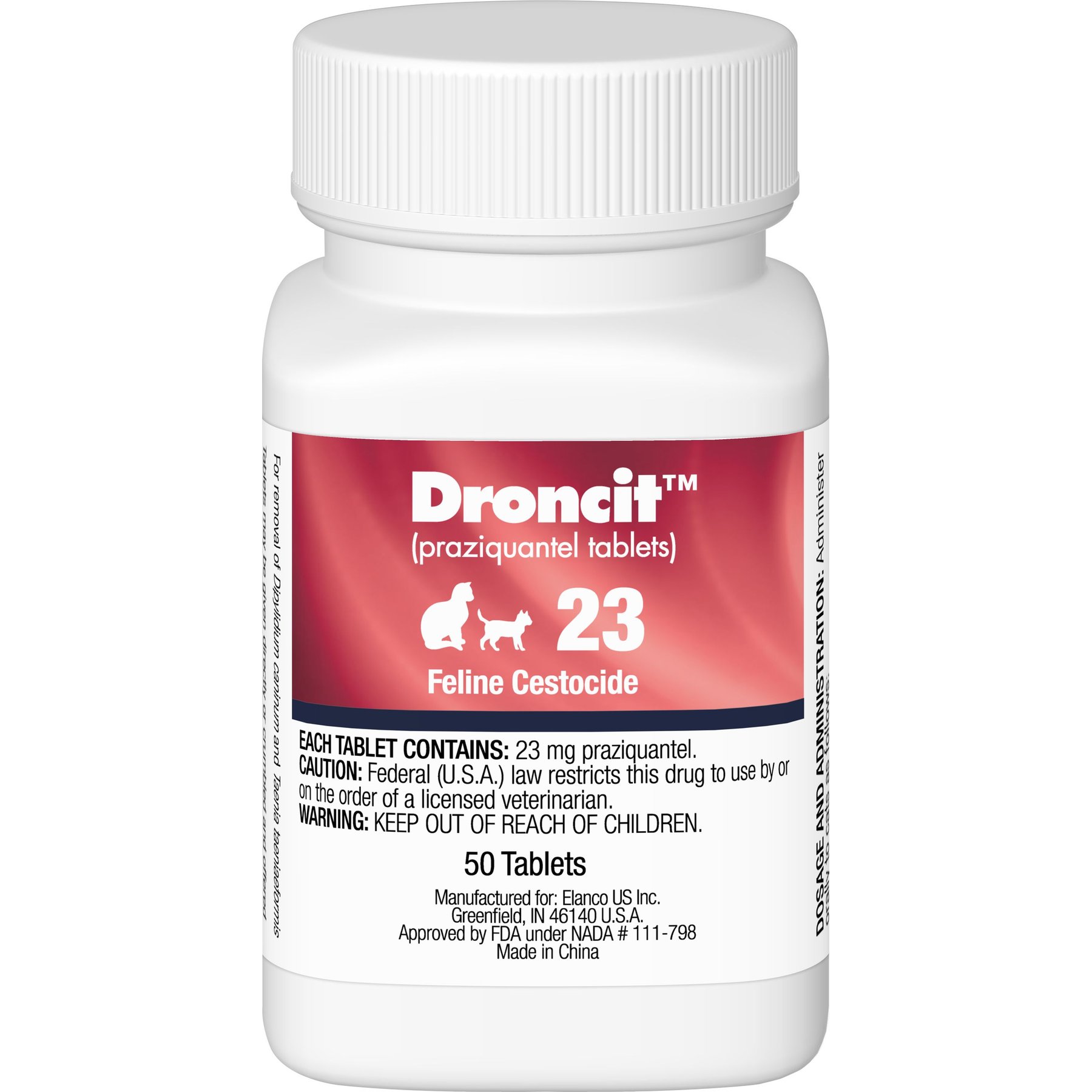 Droncit Tablet for Cats, 10 tablets, 23-mg