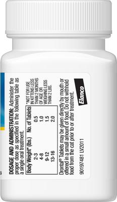 Show full view: Drontal Dewormer for Tapeworms, Roundworms, Hookworms for Cats, 50 tablets slide 2 of 8