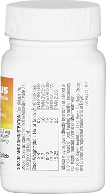 Show full view: Drontal Plus Tablet for Small Dogs & Puppies, 2-25 lbs, 5 Tablets slide 3 of 7
