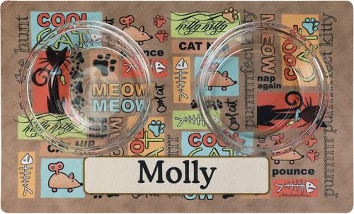 Show full view: Drymate Cool Personalized Cat Placemat  slide 4 of 5