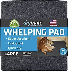 Drymate Dog & Cat Whelping Box Mat, Washable Puppy Training Pee Pad, Large: 48 x 50-in