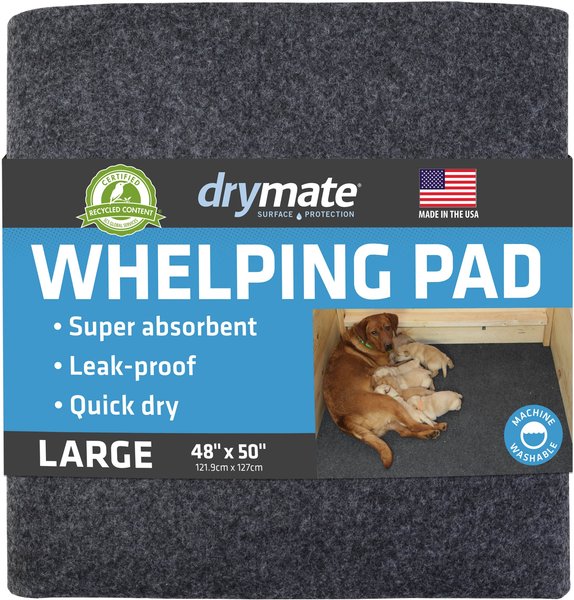 Show full view: Drymate Dog & Cat Whelping Box Mat, Washable Puppy Training Pee Pad, Large: 48 x 50-in slide 1 of 9