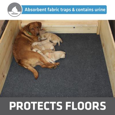 Show full view: Drymate Dog & Cat Whelping Box Mat, Washable Puppy Training Pee Pad, Large: 48 x 50-in slide 2 of 9