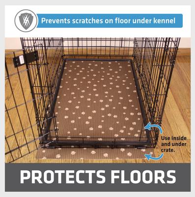 Show full view: Drymate Dog Crate Mat Protective Liner Training Pee Pad, Brown Stripe, X-Large, 27-in x 42-in slide 3 of 8