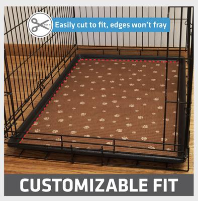 Show full view: Drymate Dog Crate Mat Protective Liner Training Pee Pad, Brown Stripe, X-Large, 27-in x 42-in slide 4 of 8