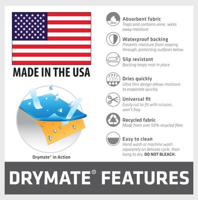 Show full view: Drymate Dog Crate Mat Protective Liner Training Pee Pad, Brown Stripe, X-Large, 27-in x 42-in slide 7 of 8