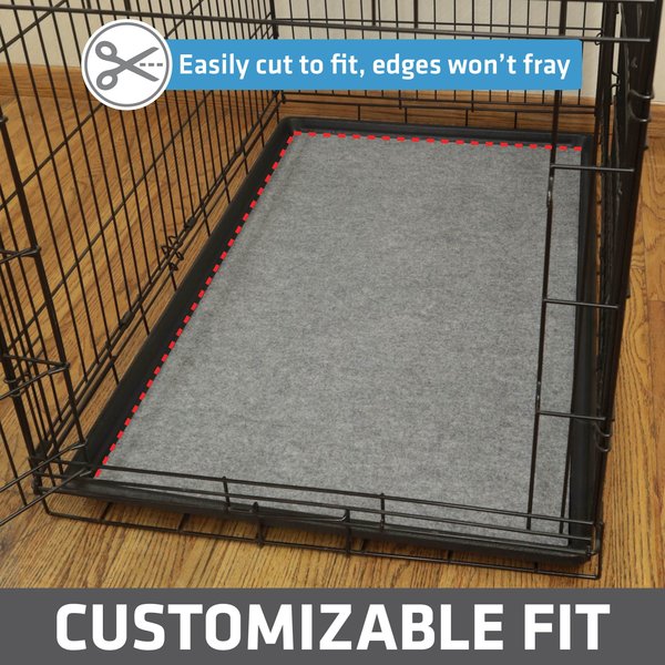 Image showcasing DRYMATE Dog Crate Mat Protective Liner Training Pee Pad, Grey, Jumbo ...