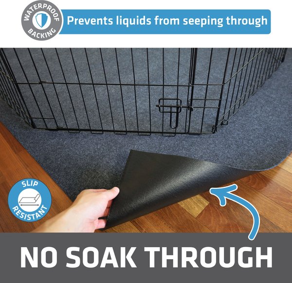 Show full view: Drymate Dog Playpen Mat, Washable Puppy Training Pee Pad, Charcoal, 60-in x 74-in slide 3 of 10