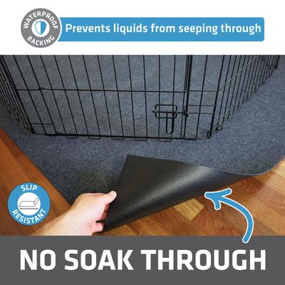 Show full view: Drymate Dog Playpen Mat, Washable Puppy Training Pee Pad, Charcoal, 60-in x 74-in slide 3 of 10