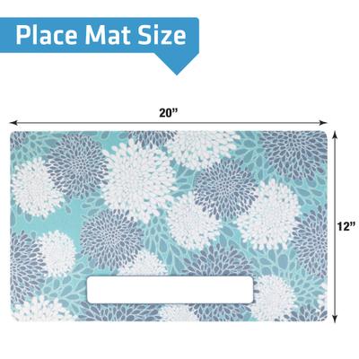 Show full view: Drymate Indian Summer Personalized Dog & Cat Placemat, Turquoise & White slide 4 of 7