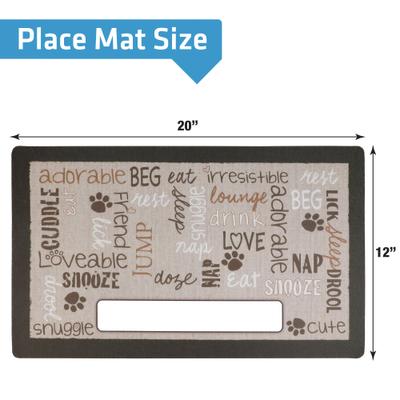 Show full view: Drymate Linen Personalized Dog & Cat Placemat, Tan, Small slide 4 of 8