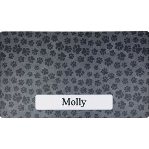 Drymate Cool Dog Dog Bowl Place Mat, Brown, Large
