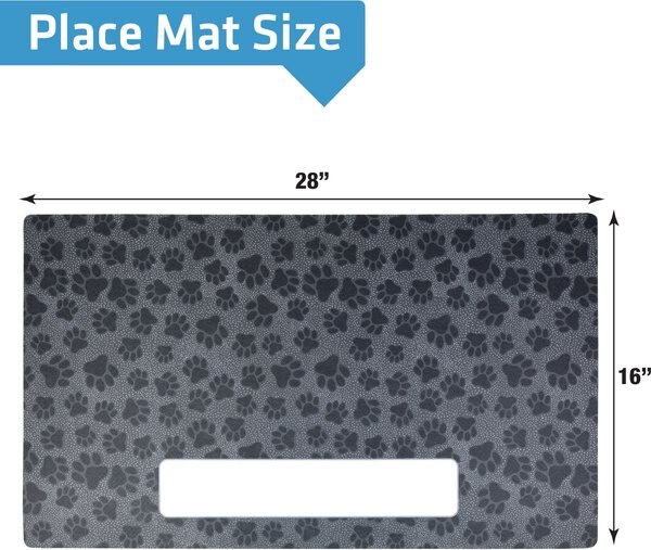 Drymate Paw Dots Black Dog Placemat, Large