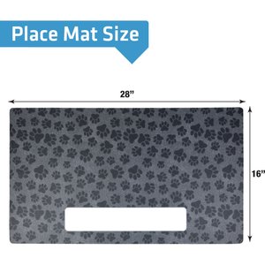 Drymate Paw Dots Personalized Dog & Cat Placemat, Large