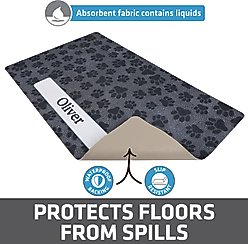 Drymate Paw Dots Personalized Dog & Cat Placemat, Small slide 2 of 6