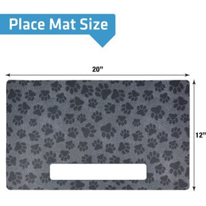 Drymate Paw Dots Personalized Dog & Cat Placemat, Small