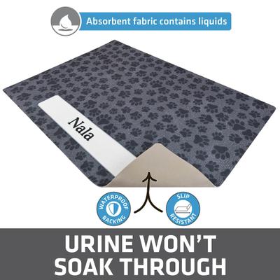 Show full view: Drymate Personalized Cat Litter Mat, 20x28-in, Black Paw Dots slide 2 of 10