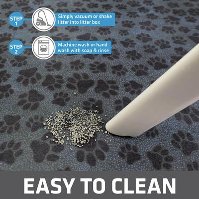 Show full view: Drymate Personalized Cat Litter Mat, 20x28-in, Black Paw Dots slide 4 of 10