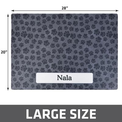 Show full view: Drymate Personalized Cat Litter Mat, 20x28-in, Black Paw Dots slide 6 of 10