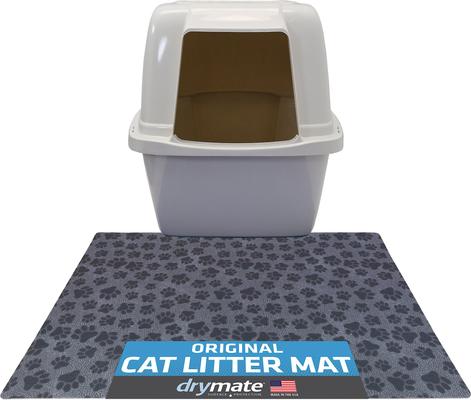 Show full view: Drymate Personalized Cat Litter Mat, 20x28-in, Black Paw Dots slide 7 of 10