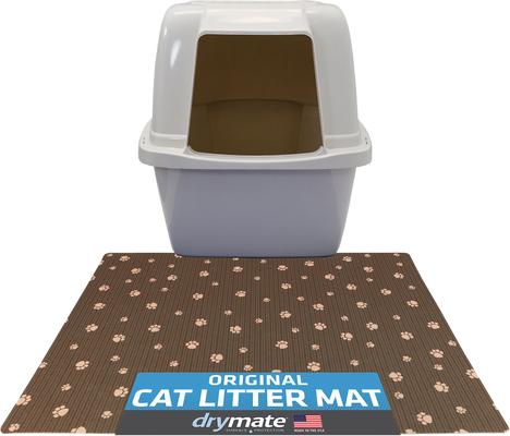 Show full view: Drymate Personalized Cat Litter Mat, 20x28-in, Brown Stripe Tan Paw slide 7 of 10