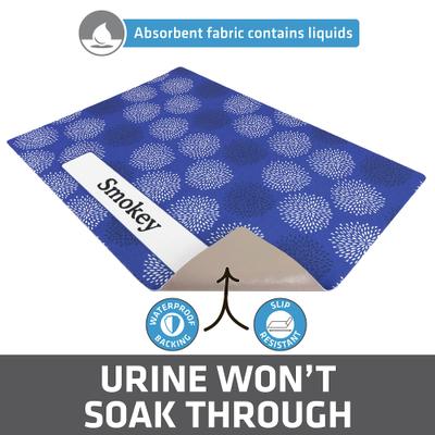 Show full view: Drymate Personalized Cat Litter Mat, 20x28-in, Good Medicine Blue slide 2 of 10