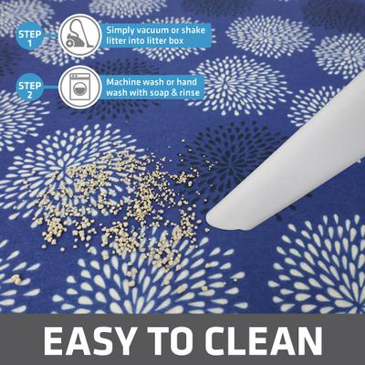 Show full view: Drymate Personalized Cat Litter Mat, 20x28-in, Good Medicine Blue slide 4 of 10