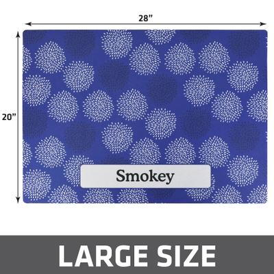 Show full view: Drymate Personalized Cat Litter Mat, 20x28-in, Good Medicine Blue slide 6 of 10