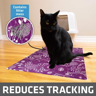 Show full view: Drymate Personalized Cat Litter Mat, 20x28-in, Good Medicine Plum slide 3 of 10