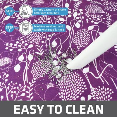 Show full view: Drymate Personalized Cat Litter Mat, 20x28-in, Good Medicine Plum slide 4 of 10