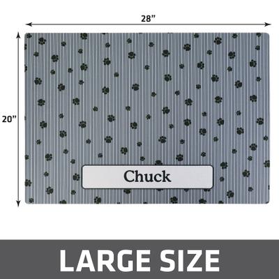 Show full view: Drymate Personalized Cat Litter Mat, 20x28-in, Grey Stripe Black Paw slide 6 of 10