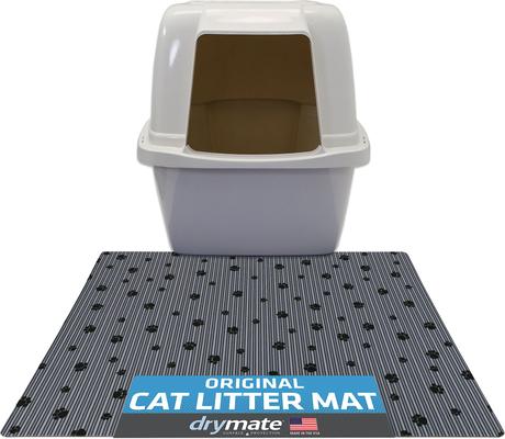 Show full view: Drymate Personalized Cat Litter Mat, 20x28-in, Grey Stripe Black Paw slide 7 of 10