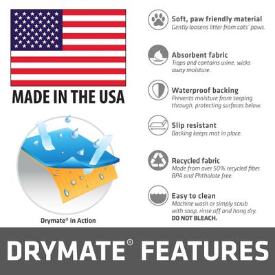 Show full view: Drymate Personalized Cat Litter Mat, 20x28-in, Kahopo Grey slide 9 of 10