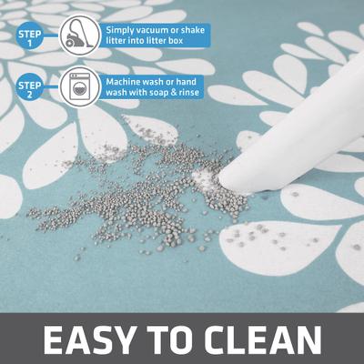 Show full view: Drymate Personalized Cat Litter Mat, 20x28-in, Rejuvenation Blue slide 4 of 10