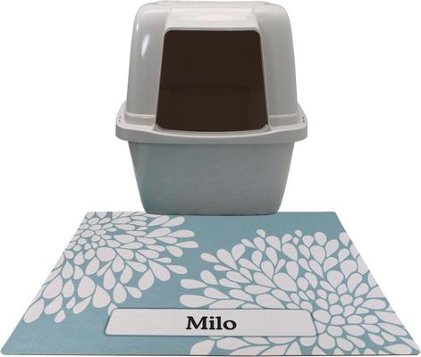 Show full view: Drymate Personalized Cat Litter Mat, 20x28-in, Rejuvenation Blue slide 5 of 10